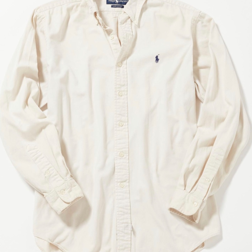 Vintage Polo Ralph Lauren Taupe Button Down Shirt